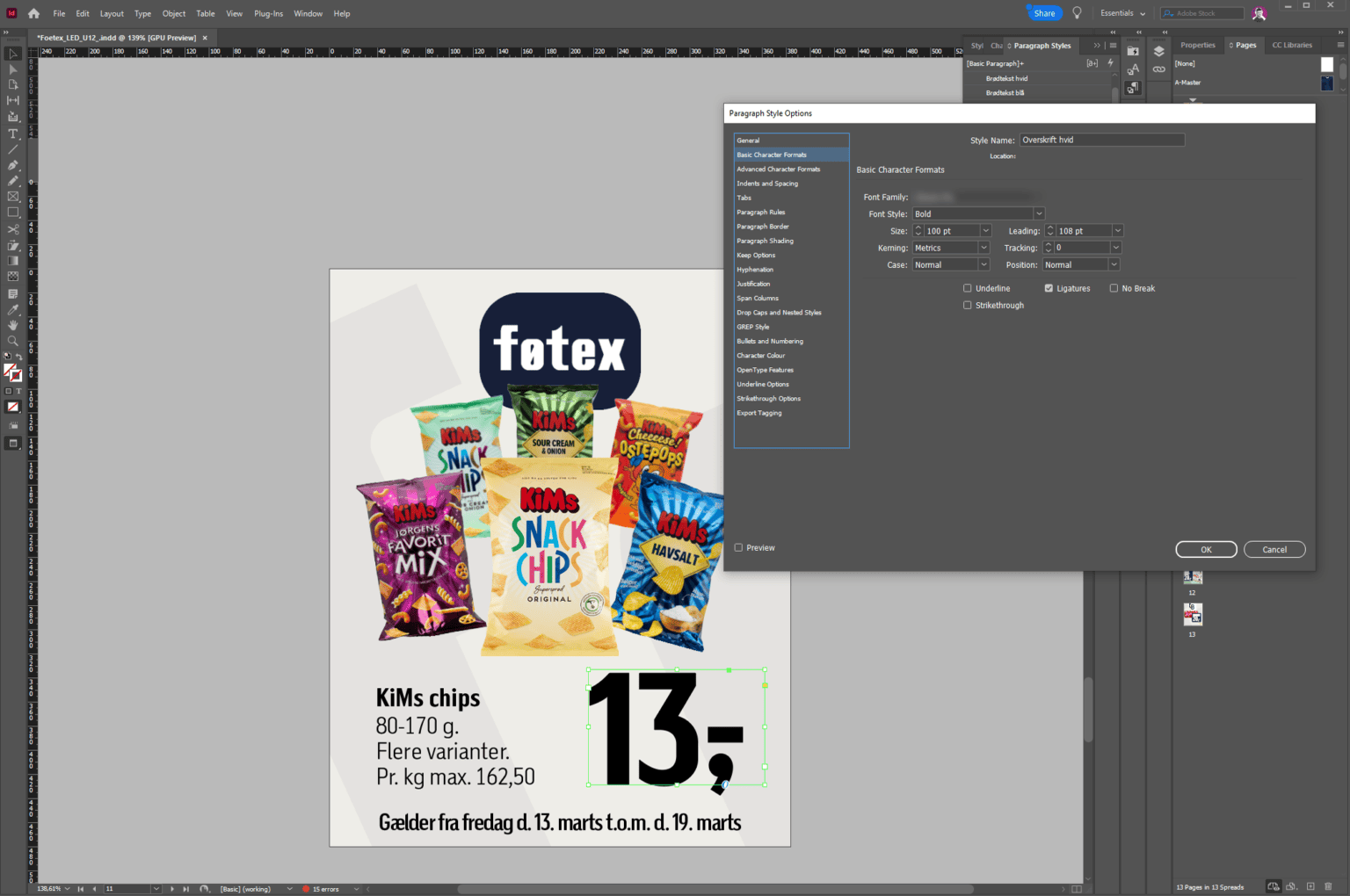 Grafiske detaljer fra Føtex-kampagnen. – Føtex L.E.D (Viby Centret)